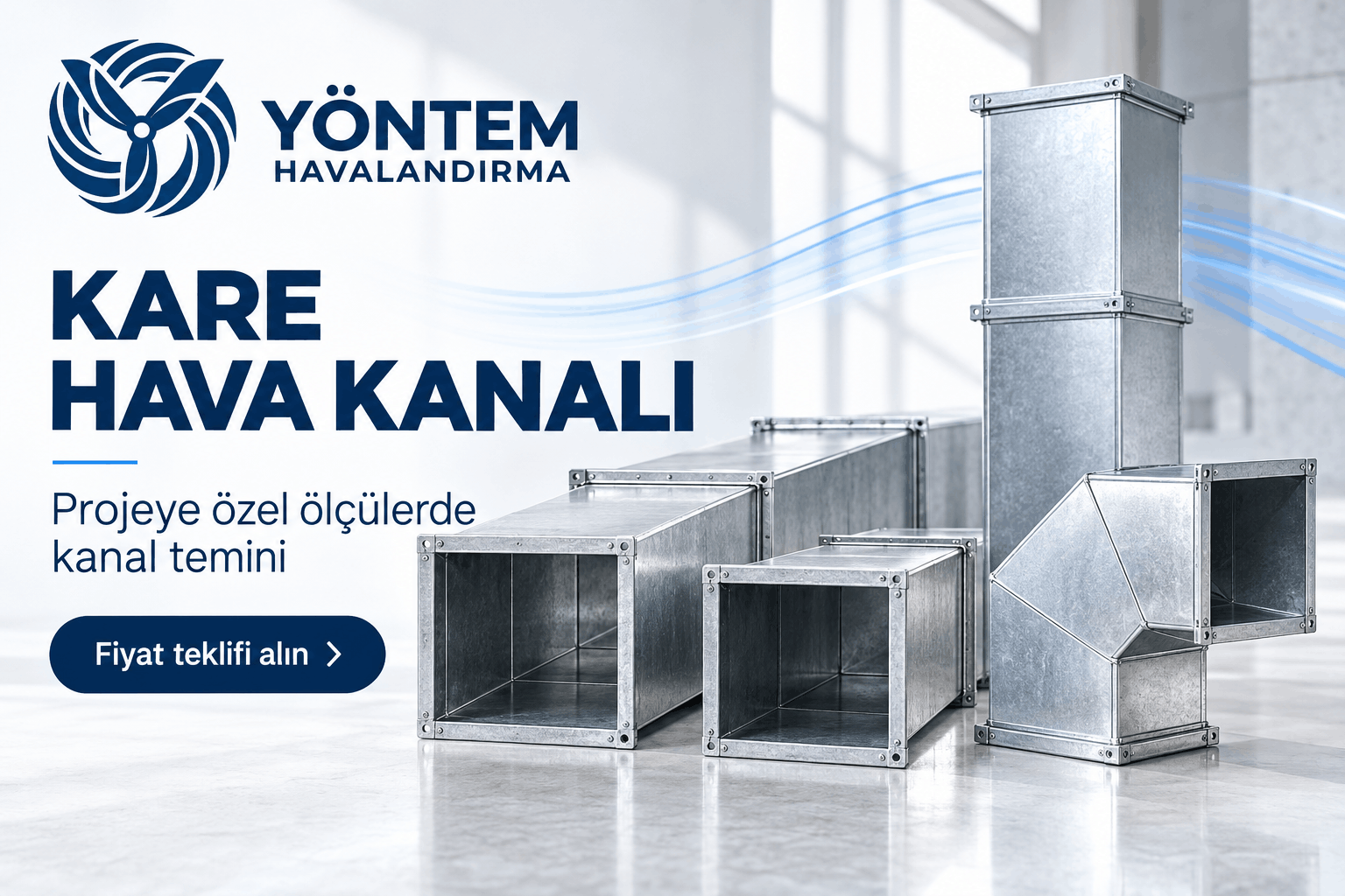 Kare Hava Kanalı Satışı | Yöntem Havalandırma